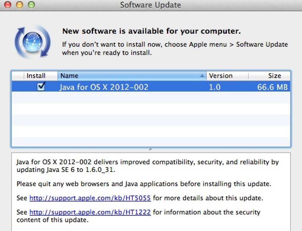 Java Update For Mac 10.6.8